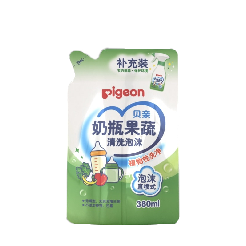 贝亲奶瓶果蔬清洗泡沫补充装380ml
